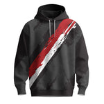 Black Red White Diagonal 2026  Men Hoodie