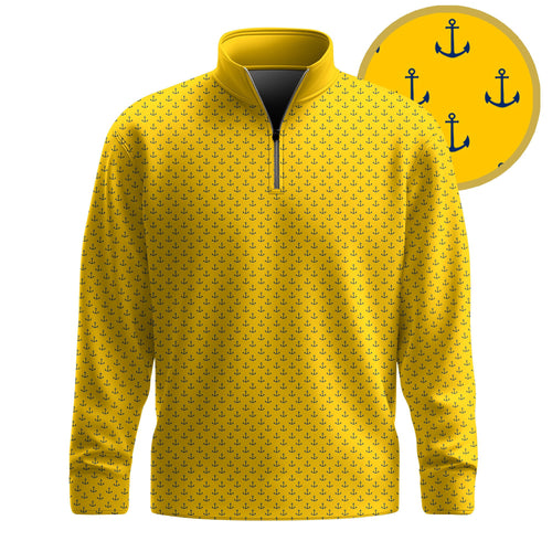 Yellow Blue Anchor 2026  Men Quarter-zip Pullover