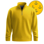 Yellow Blue Anchor 2026  Men Quarter-zip Pullover