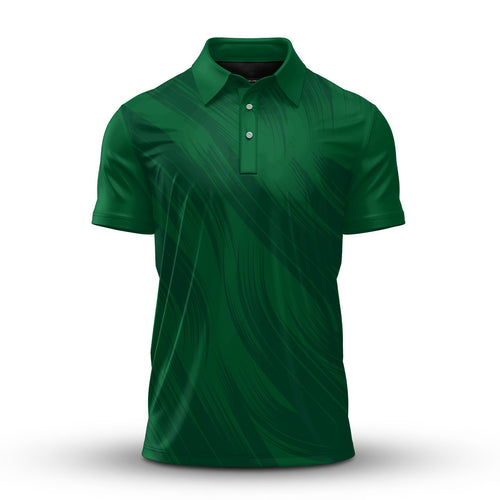 Green Painting Men Polo Shirt