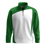 Green White  Sport For Golf Men Quarter-zip Pullover