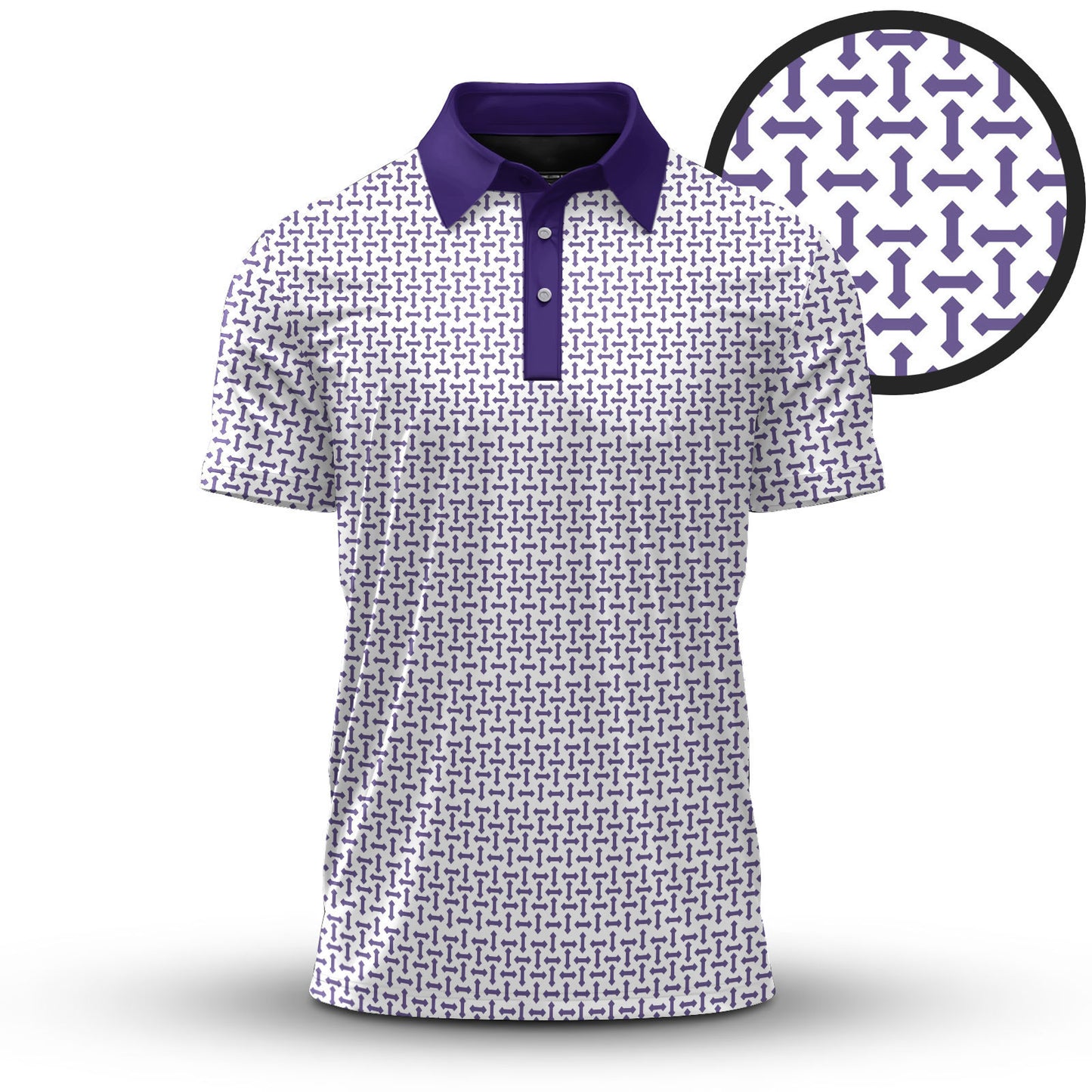 Purple Sameless Pattern 2026  Men Polo Shirt