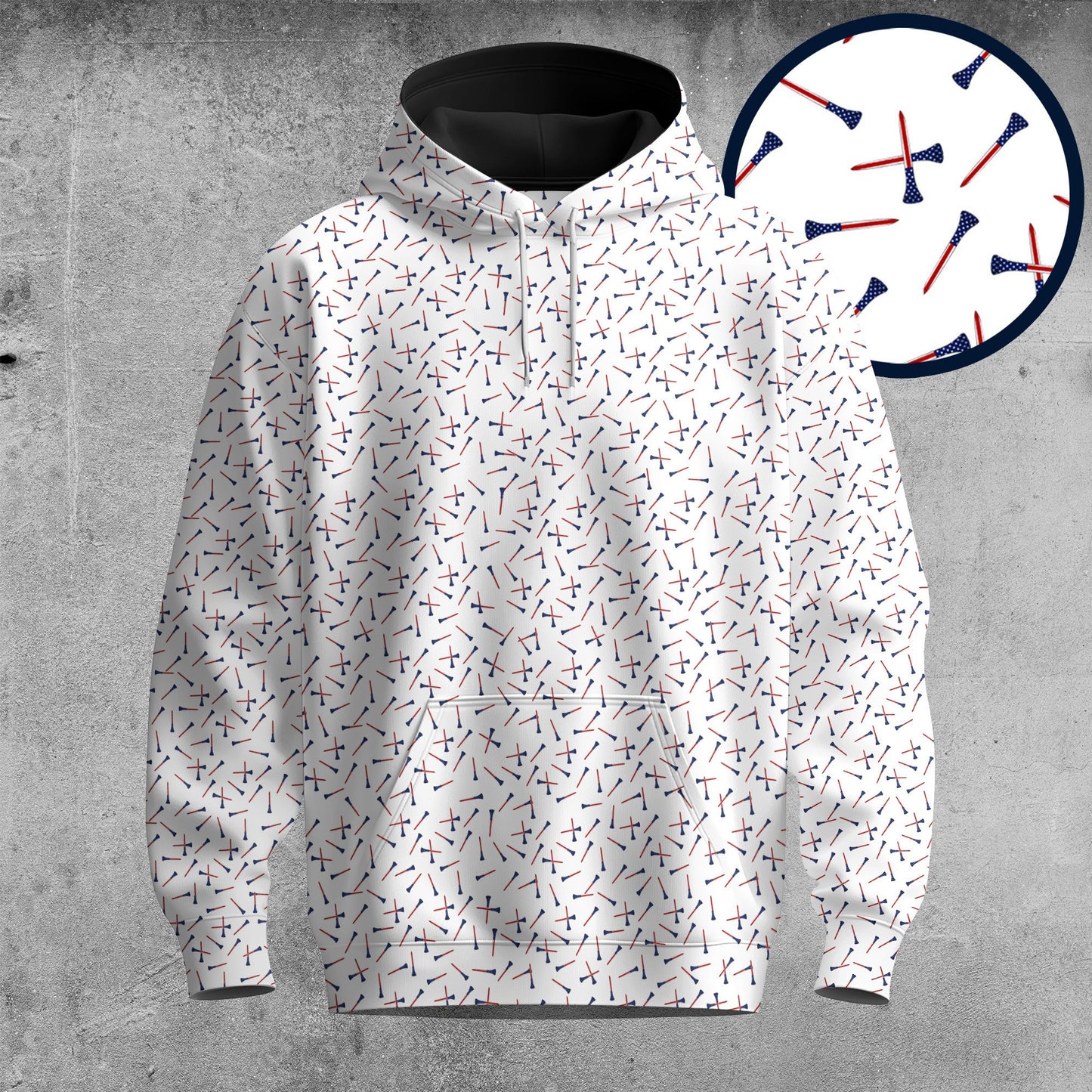 America Golf Tee Pattern 2026 Men Hoodie