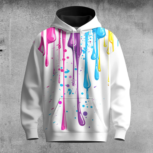 Colorful Paint Flows Men Hoodie