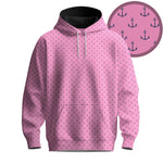 Pink Anchor  Men Hoodie
