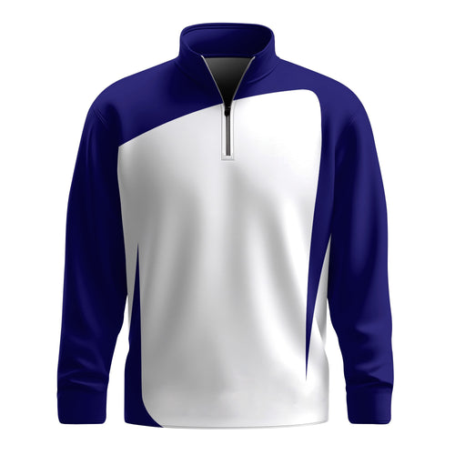 Blue White  Sport For Golf Men Quarter-zip Pullover