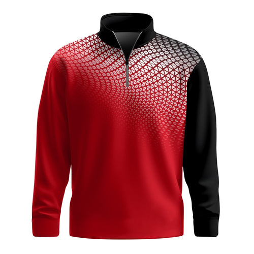2026  Red Black Dynamic Men Quarter-zip Pullover