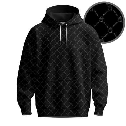 Black  Pattern Brands Men Hoodie