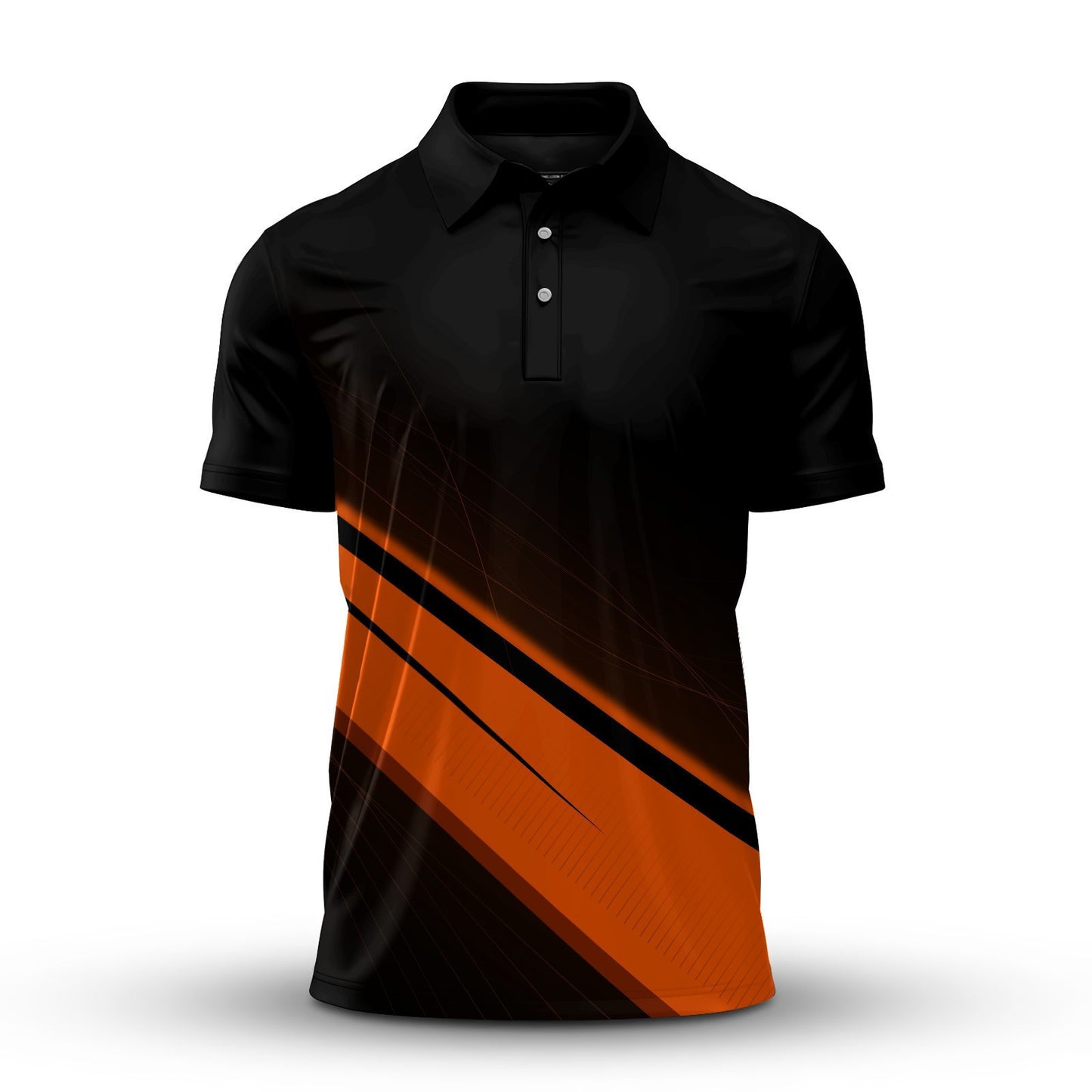 Black Orange  Men Polo Shirt