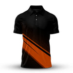 Black Orange  Men Polo Shirt