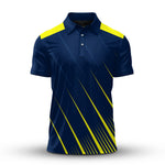 Blue Yellow Sport Men Polo Shirt