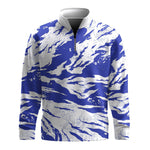 2026  Tear Blue White Men Quarter-zip Pullover