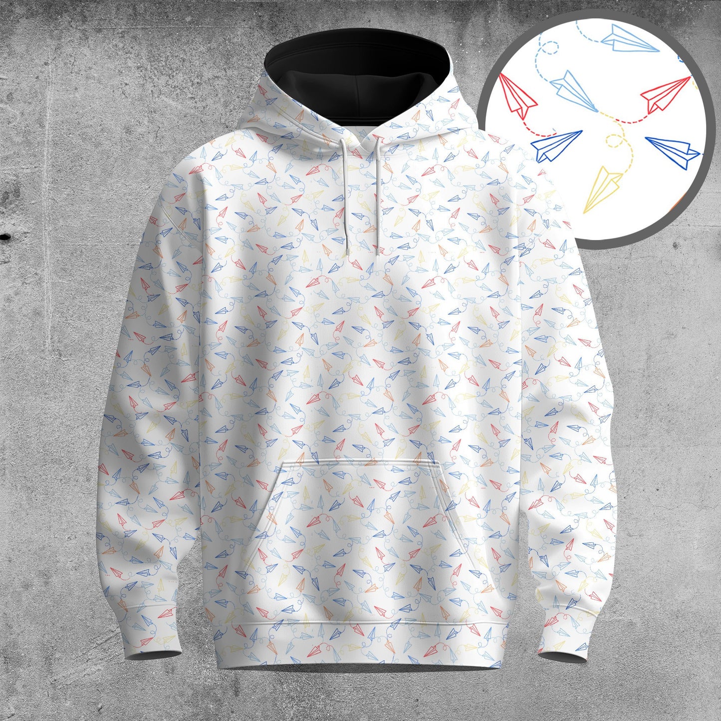 Colorful Paper Airplane 2026  Men Hoodie