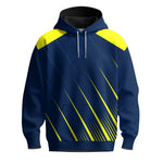 Blue Yellow Sport Men Hoodie