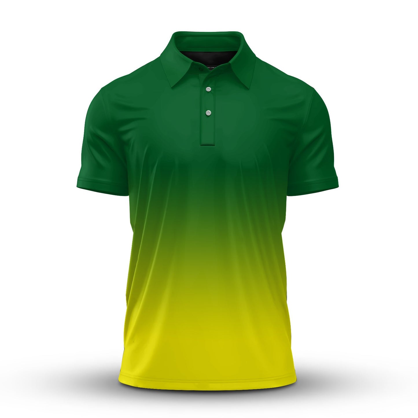 Gradient Green Yellow Men Polo Shirt