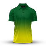 Gradient Green Yellow Men Polo Shirt