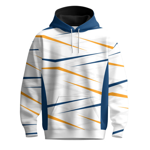 2026  Blue Yellow Sharp Pattern Men Hoodie