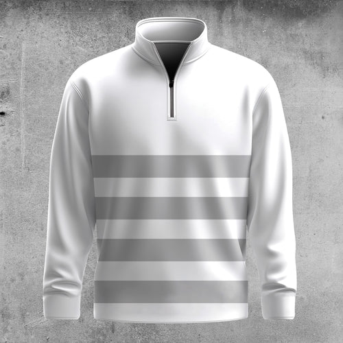 4 Lines 2026  White Men Quarter-zip Pullover