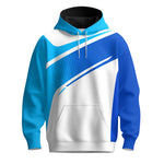 Gradient Blue White Men Hoodie