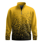 Black Yellow Pattern 2026  Men Quarter-zip Pullover