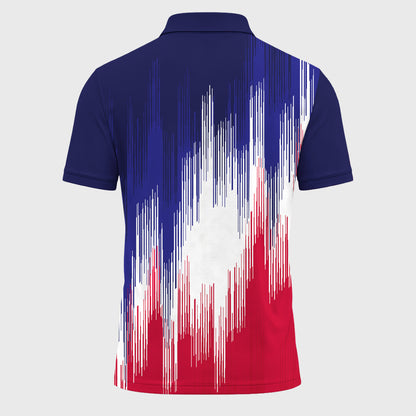 Blue Red White Sporty 2026 Men Polo Shirt
