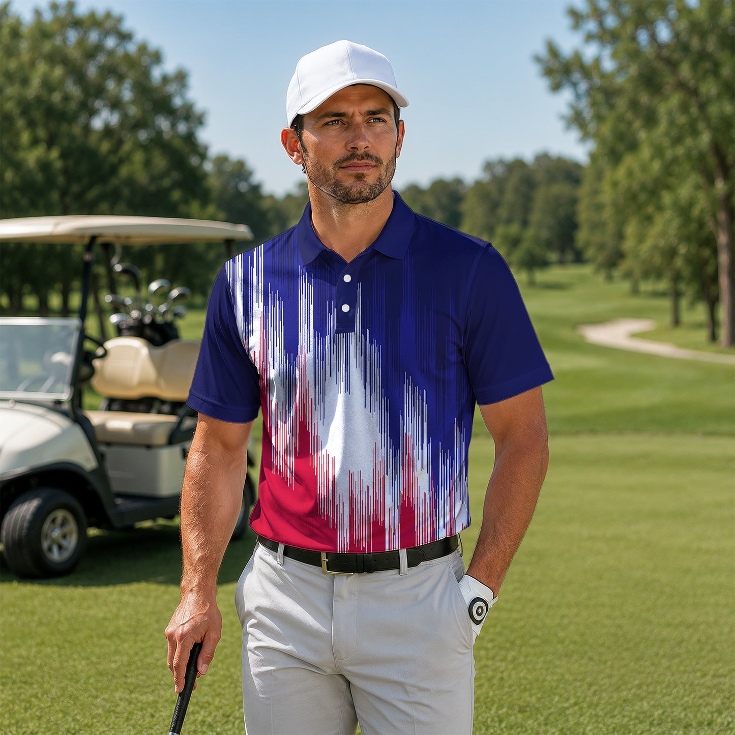 Blue Red White Sporty 2026 Men Polo Shirt