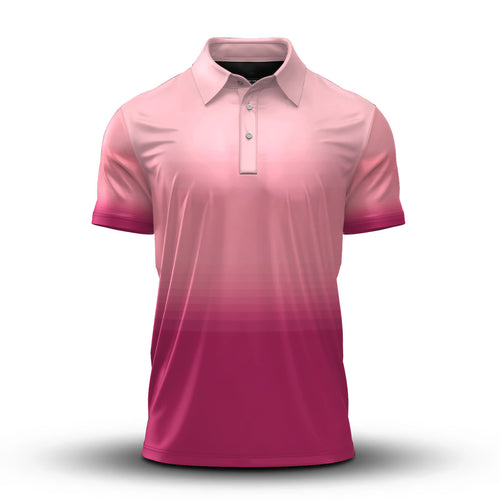 Gradient Pink  Men Polo Shirt