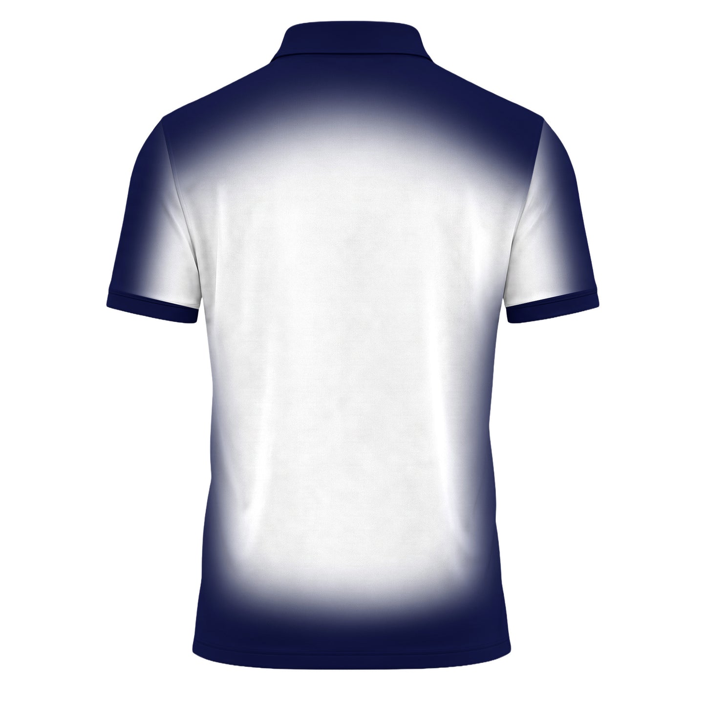 Gradient Blue And White Men Polo Shirt