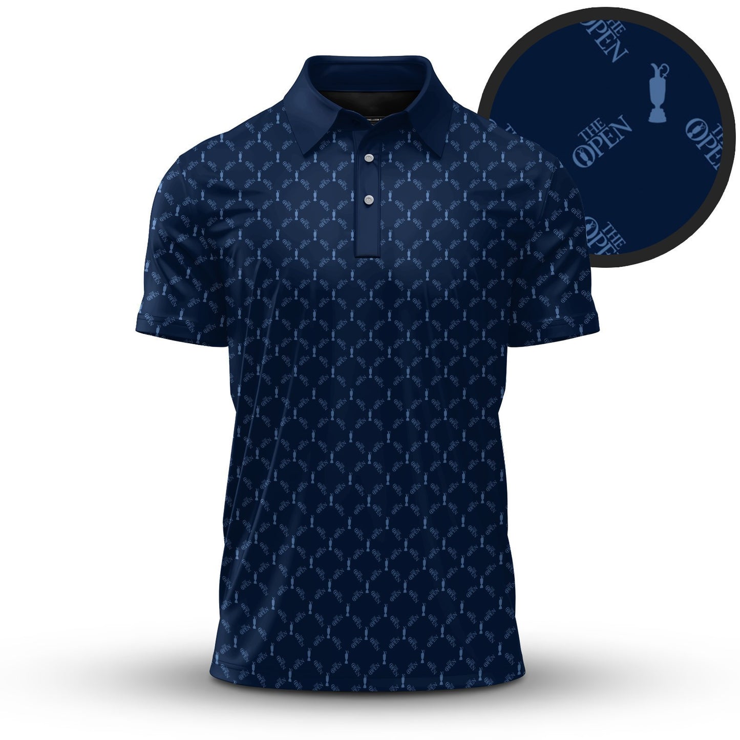 Blue  Pattern Brands Men Polo Shirt