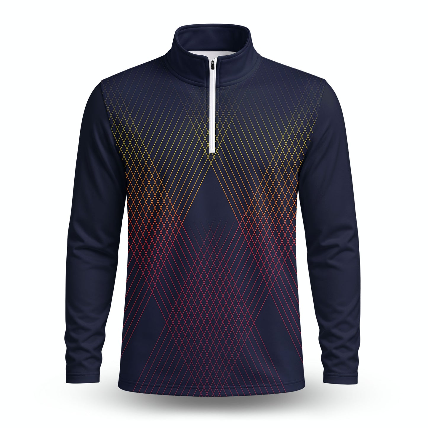 Ombre Dark Color 2027  Men Quarter-zip Pullover