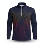 Ombre Dark Color 2027  Men Quarter-zip Pullover