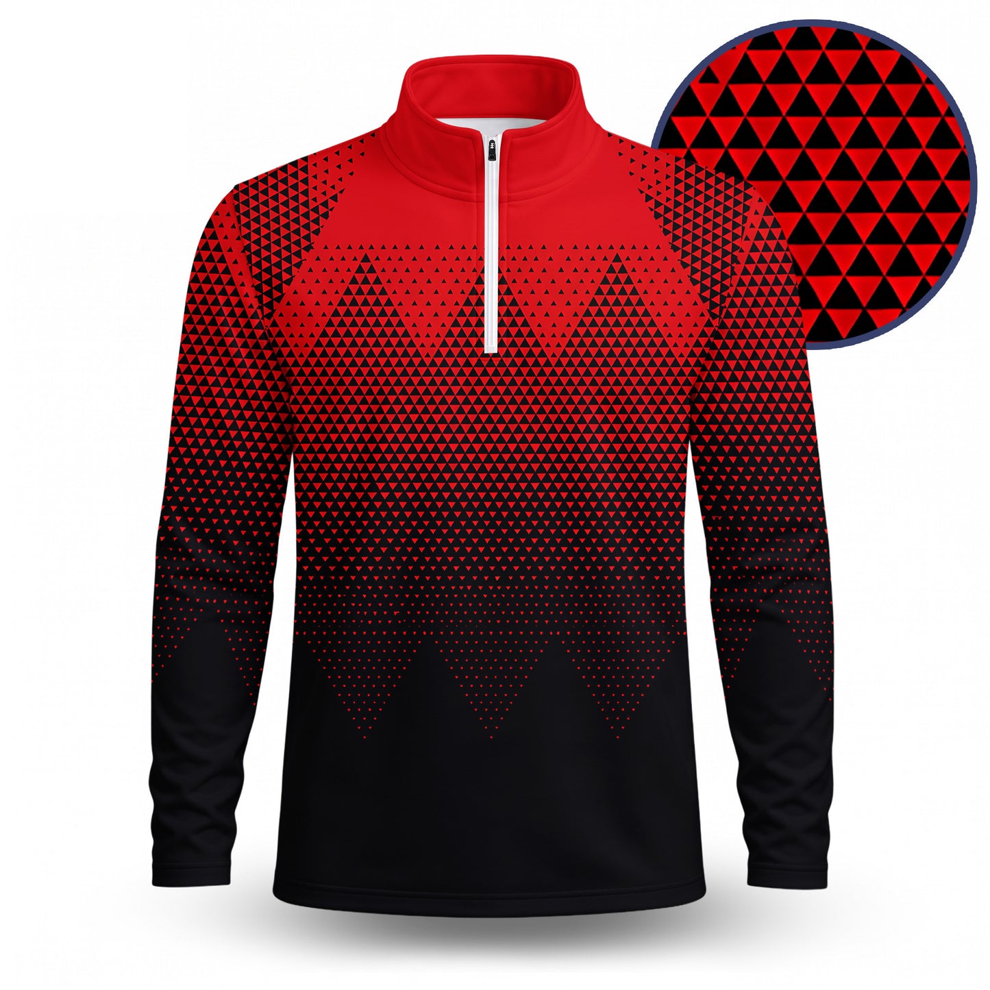 Triangle Dots 2027  Men Quarter-zip Pullover