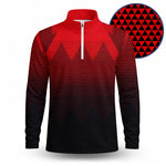 Triangle Dots 2027  Men Quarter-zip Pullover