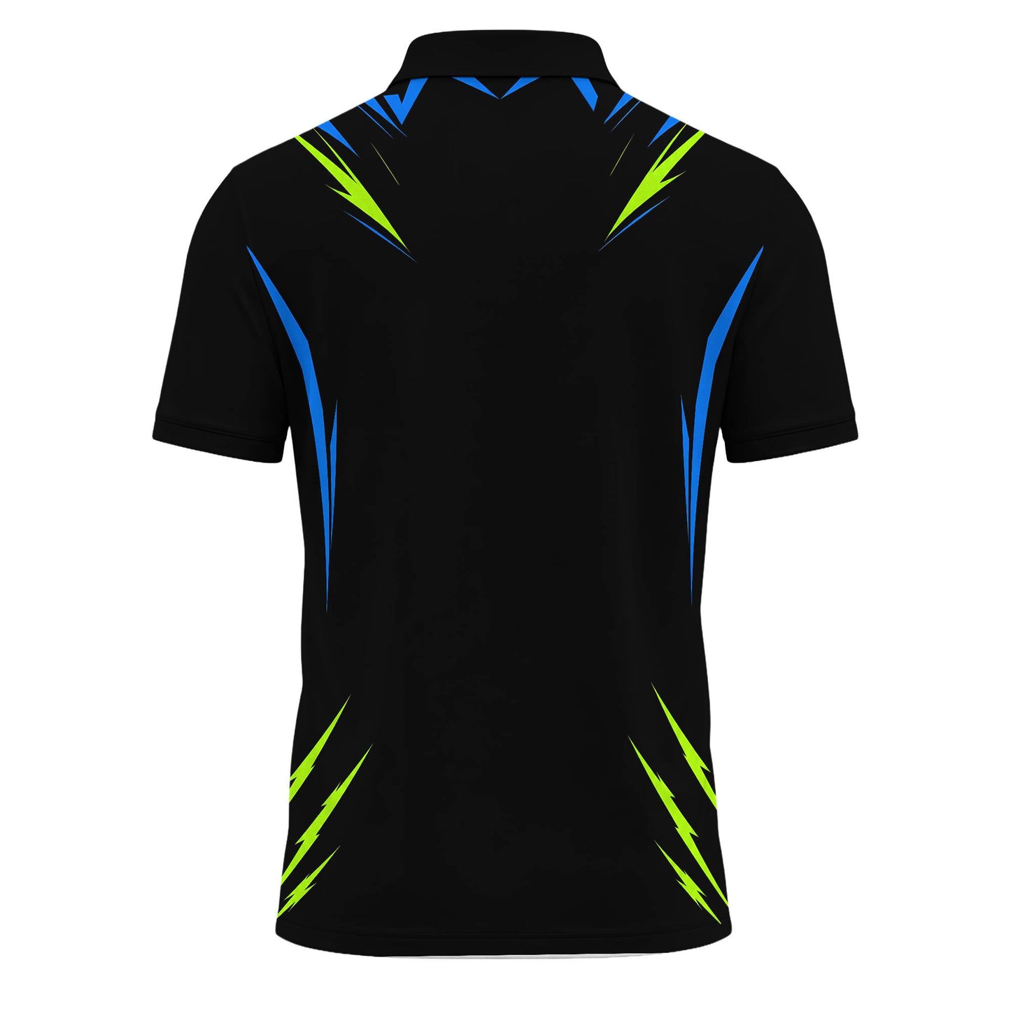 Black  Neon Pattern Men Polo Shirt