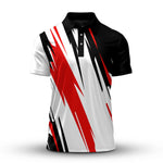 Black White Red 2026  Sporty Pattern Men Polo Shirt