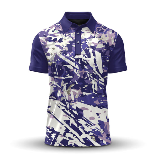 Loud Purple Painting Men Polo Shirt