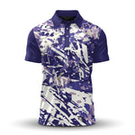 Loud Purple Painting Men Polo Shirt