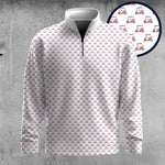 America Golf Cart Pattern 2026  Men Quarter-zip Pullover