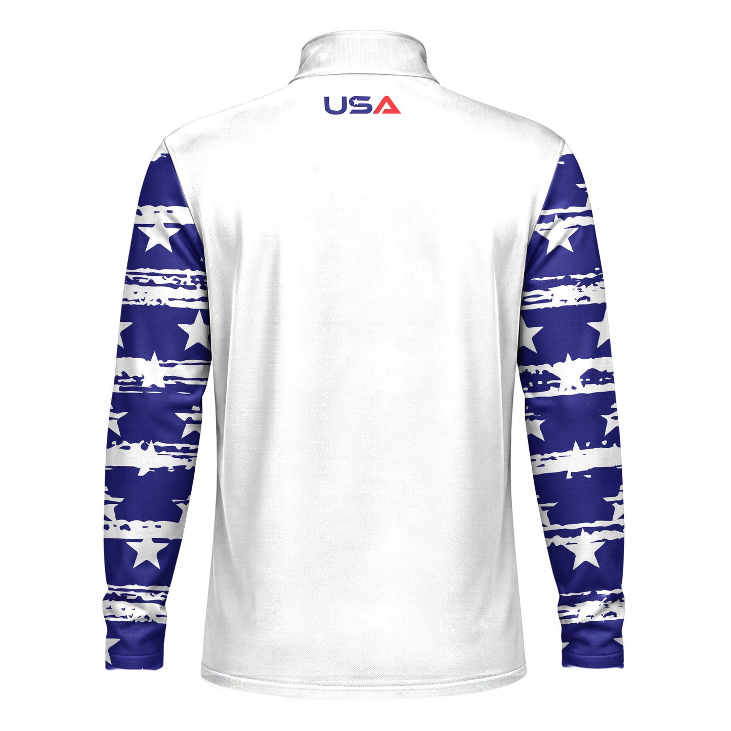 US Flag USA Team Men Quarter-zip Pullover