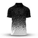 2026  B&W Dust Pattern Men Polo Shirt