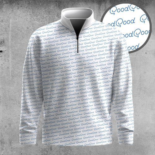 Good Good Championship Pattern Men Quarter-zip Pullover