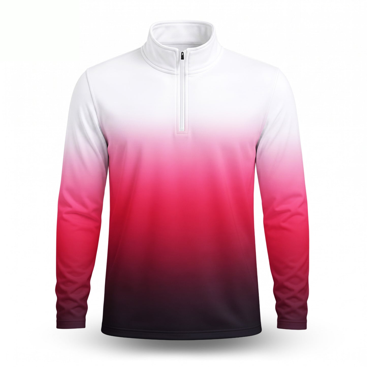 Ombre White Wine Color  Men Quarter-zip Pullover