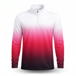 Ombre White Wine Color  Men Quarter-zip Pullover