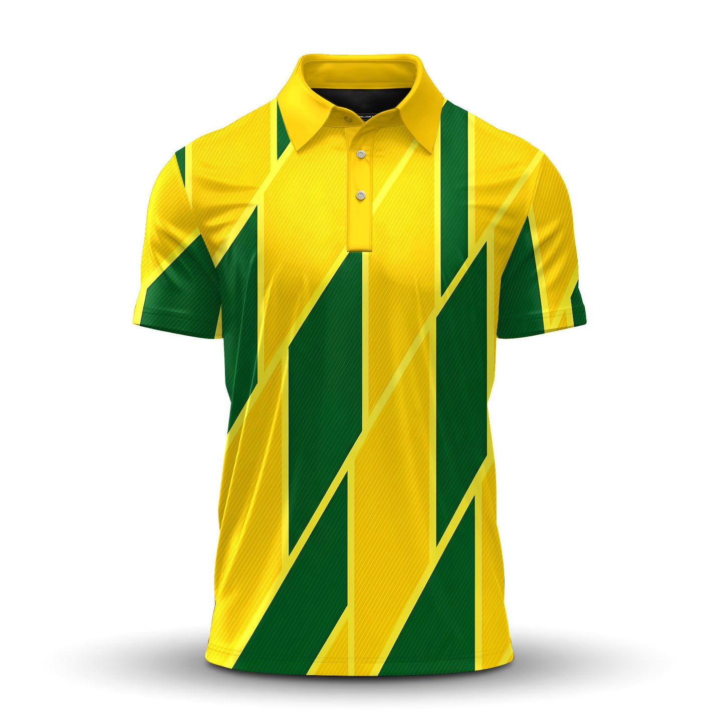 Yellow Green Cube Men Polo Shirt