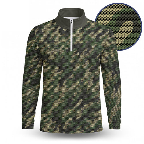 Big Camo Pattern 2027  Men Quarter-zip Pullover
