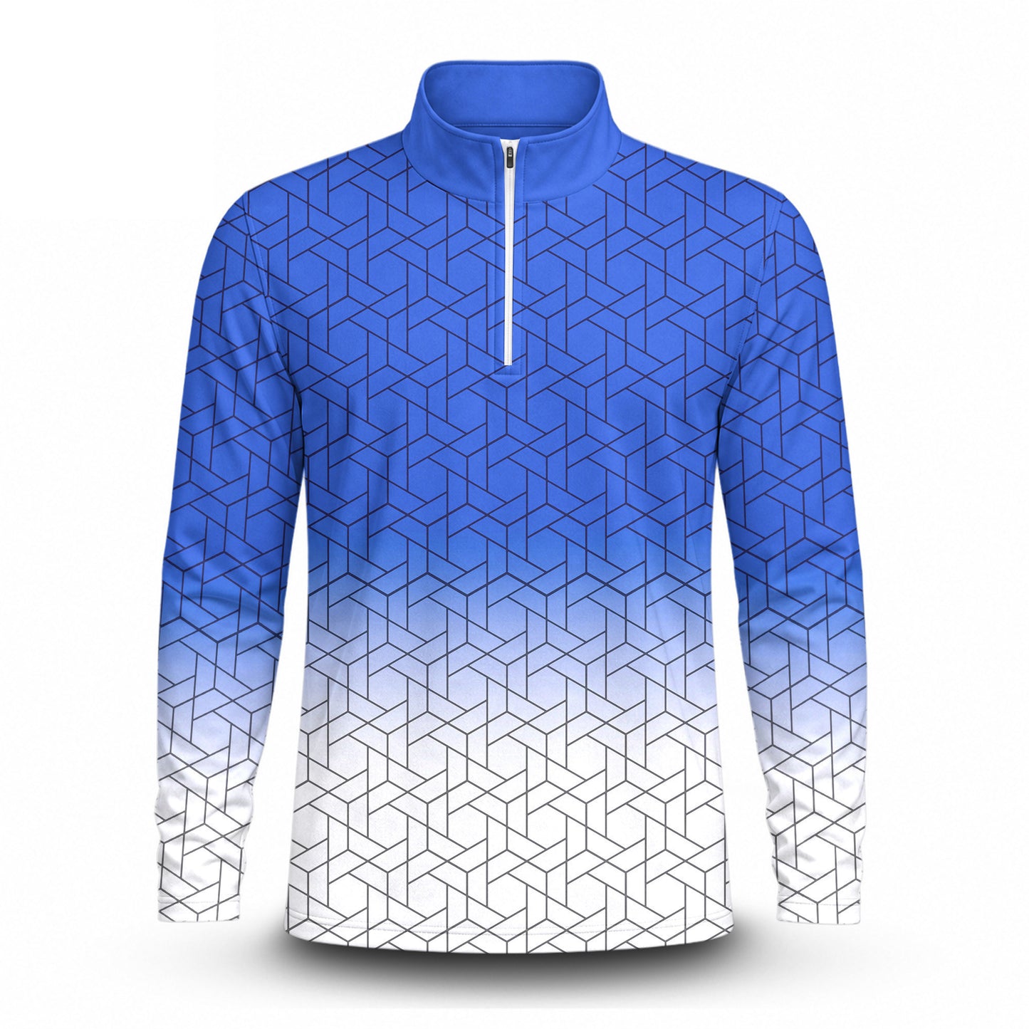 Blue White Cube 2027 Men Quarter-zip Pullover