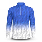 Blue White Cube 2027 Men Quarter-zip Pullover
