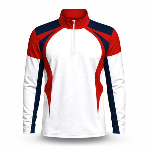 Red Blue White 2027  Men Quarter-zip Pullover