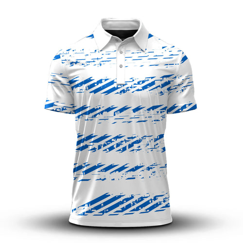 Blue Tire Tracks Men Polo Shirt