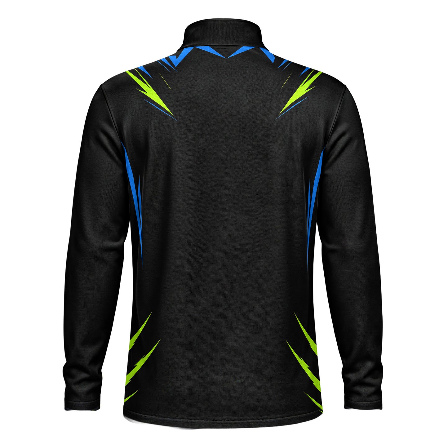 Black  Neon Pattern Men Quarter-zip Pullover